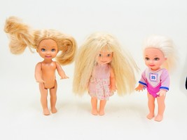Mattel Barbie Kelly &amp; Friends Doll Blonde Hair 1994 Lot Of 3 Vintage - £11.78 GBP