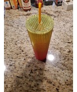 ⭐️NEW Starbucks Summer 2022  Yellow &amp; Pink Ombre 24oz Venti Tumbler Cup - $28.71