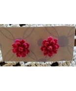 One (1) Pair Fashion Earrings ~ Pink Flower ~ Studs/Posts ~.50&quot; Diameter... - $284.83 MXN