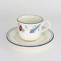 Lenox Chinastone Poppies on Blue Cup and Saucer Set - £18.82 GBP