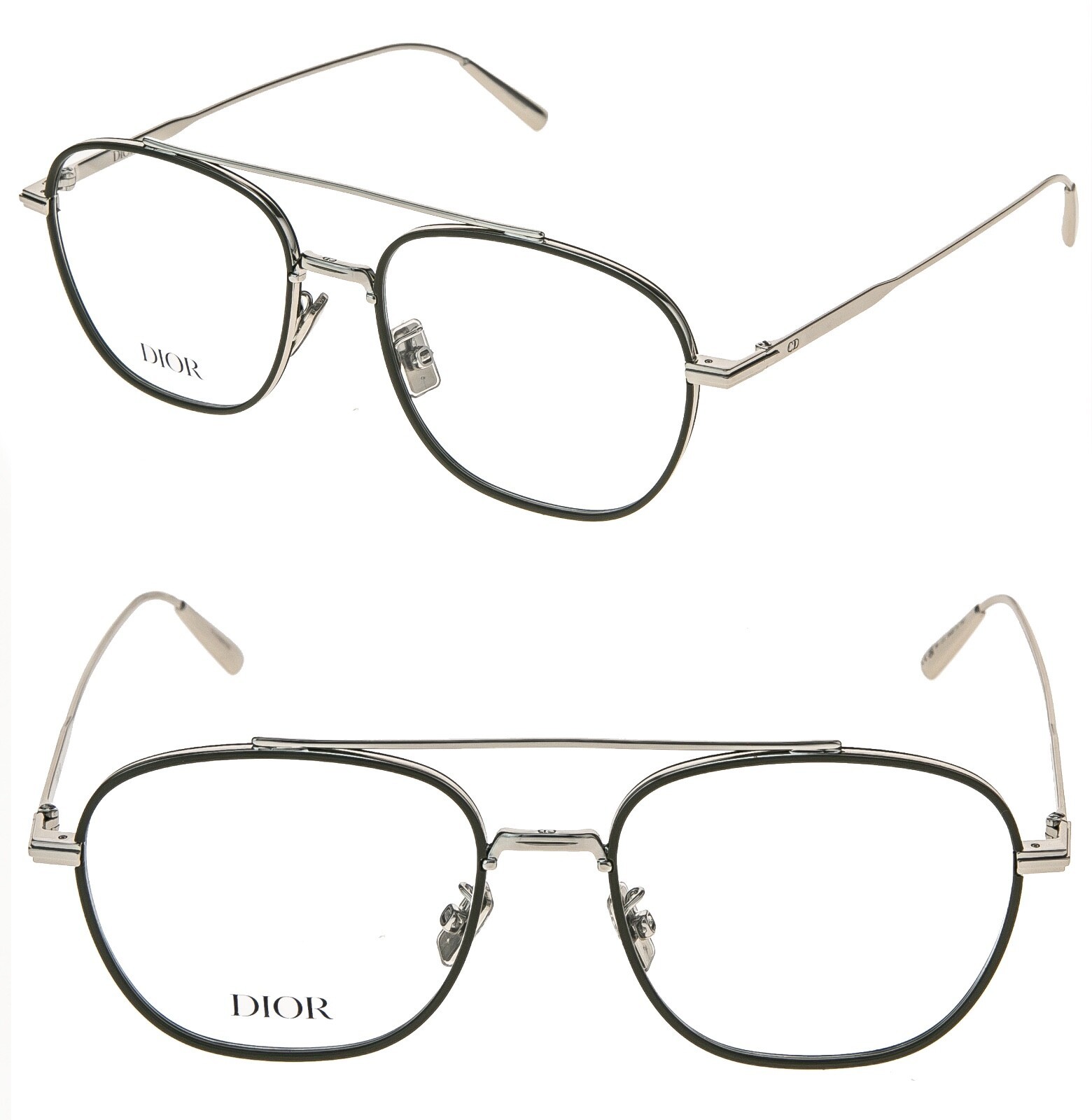 CHRISTIAN DIOR Black Suite S13U Silver Eyeglasses Optical DM50052I BLACK... - £379.82 GBP