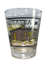 Shot Glass Nebraska Midwest Prairie Wagon Corn Sod House Souvenir Tourist - $9.74