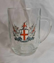 LONDON ENGLAND - Coat of Arms on Clear Glass Mug 8 Oz. - $23.36