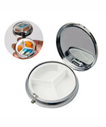 Orysin Pill Container Metal Pill Box Tablet Holder Medicine Round Case - $182.23 MXN