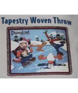 VTG DISNEY Disneyland Resort Woven Tapestry Fringed 60 x 50 Cotton Throw... - $26.99