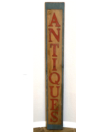 &quot;ANTIQUES&quot; Wood Wall Sign Relief - Barn Rustic Cottage - 50.75 x 7&quot; - $2,340.01 MXN