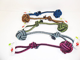 Rope Knot Ball for Dogs Tug &amp; Throw Toys Assortment Dog Toy Balls Puppy ... - £6.62 GBP
