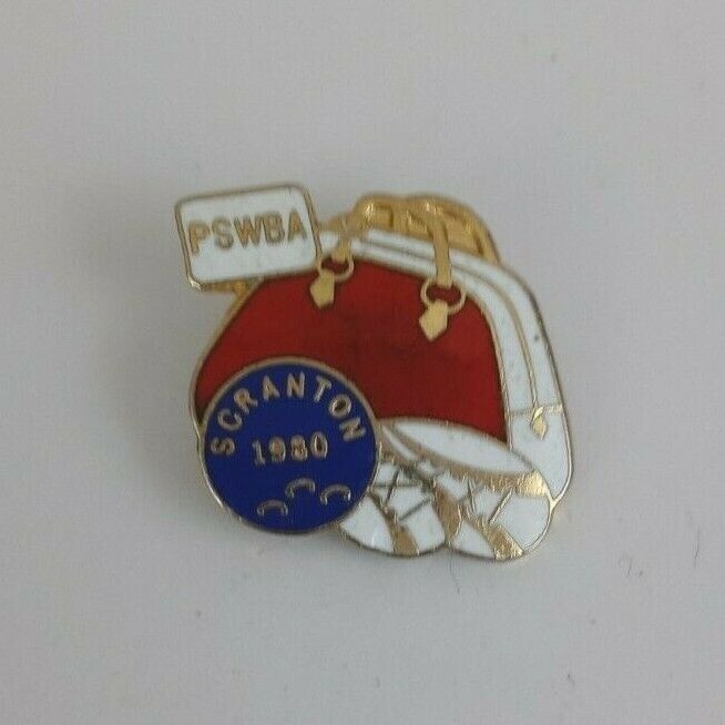 Vintage 1980 PSWBA Scranton Bowling .75&quot; Lapel Hat Pin - $4.46