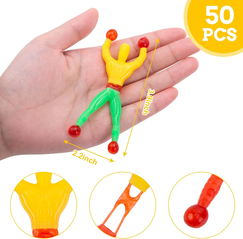 Lovestown 50PCS Sticky Men, Stretchy Wall Climbers Sticky Toy Party Favor Set, P Item image 2