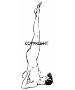 NUDE ACROBATIC LADY NEW mounted rubber stamp - €6,51 EUR