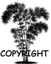 BAMBOO TREE BRAND NEW mounted rubber stamp - $7.50