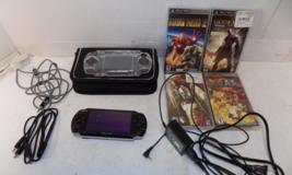 Sony PSP 3001 Console w/ 4 Games 4GB Memory Protective Case Carrying Case Cables - £187.99 GBP