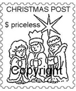 THREE WISEMEN POSTOID NEW RELEASE mounted rubber stamp - €3,92 EUR