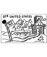 SANTA&#39;S HOUSE POSTOID NEW mounted rubber stamp - €3,92 EUR