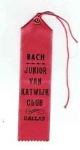Bach Junior Van Katwijk Club Pink Ribbon Dallas Texas - £14.06 GBP