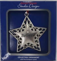 Regent Square Studio Design &#39;Believe&#39; Star Ornament w/ European Crystal - $13.85