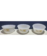Set Of 3 Fire-King Wheat Pattern 6 Ounce Custard Cups Pattern Number 424 - €5,08 EUR