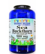 900mg Sea Buckthorn Fruit Seed Oil BLEND 200 Capsules Omega 3 6 7 9 Supp... - $16.90