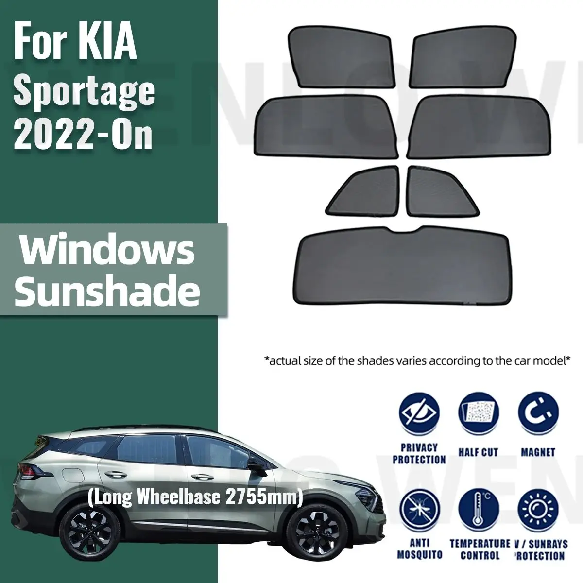 For KIA Sportage NQ5 Hybrid 2022 2023 2024 Magnetic Car Sunshade Front - £24.50 GBP+