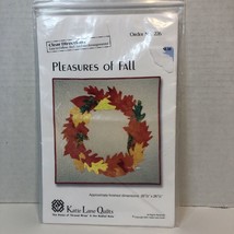 Pleasures of Fall Quilt Pattern 26.5&quot; Sq Katie Lane Quilts Leaves - £10.24 GBP