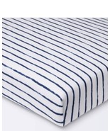 Cloud Island Crib Sheet Polyester Rayon Jersey Fitted Navy Blue Stripe - $15.07 CAD