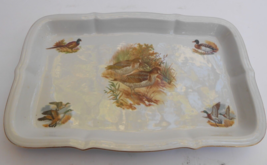 Naaman Israel Porcelain Game birds tray 14&quot; pheasant ducks quail hunting - $39.59