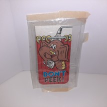 Vintage Cap’n Crunch DON&#39;T PEEK Cereal Premium Souvenir Iron-on Patch Elephant - £7.93 GBP