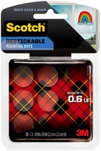 Scotch Restickable Dots-.875&quot; 18/Pkg - £12.18 GBP