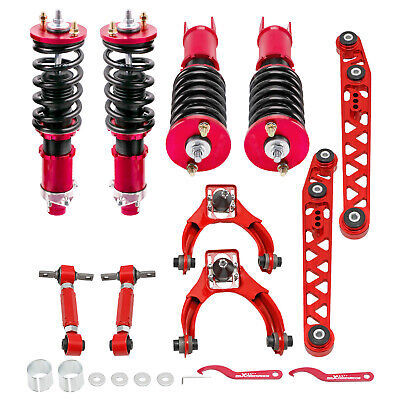 Primary image for 4x Coilovers +Control Arm +Front Upper+ Rear Camber Kit For Honda Civic EK 96-00