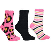 Betsey Johnson 3-pack Girls&#39; Little Cozy Socks, Multi, 6-8  / 9-1  Shoe NWT - £6.09 GBP