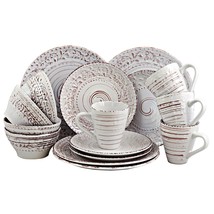 Elama Malibu Sands 16-Piece Dinnerware Set in Shell - £50.90 GBP