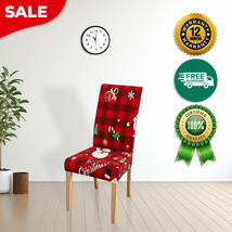 Anyhouz Chair Cover Red Checkered Merry Christmas Design with Anti-Dirt ... - $33.50