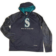 Seattle Mariners Majestic Therma Base Blue Pullover Hoodie Mens Large/L LKWOT - £23.00 GBP