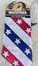 Dog Bandana Dog Whisperer Patriotic Flag Americana Sz L/XL Red White Blu... - $6.25