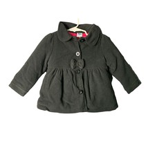Healthtex Girls Toddler Size 24 Months Black Peacoat Coat Winter Button ... - $18.80