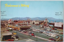 Vintage Postcard Fisherman&#39;s Wharf San Francisco 1968 Golden Gate Bridge - £11.36 GBP
