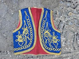 Albanian kid's folklore vest, vintage traditional Albanian ethnic vest - $30.00