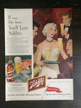 Vintage 1952 Schlitz Malt Liquor Beer Full Page Original Ad 1221 - £5.22 GBP