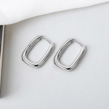 Foxanry Minimalist Stamp Earrings for Women INS Fashion Geometric Ellipse U-Shap - £10.46 GBP