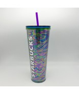 2023 STARBUCKS OIL SLICK SPILL 24oz VENTI COLD CUP TUMBLER Rainbow Summe... - £25.62 GBP