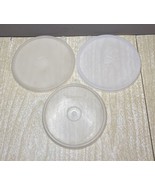 TUPPERWARE 2- Round 6.5&quot; Replacement Lid #227&amp; 1- Round 6&quot;- #238 Replace... - £6.05 GBP
