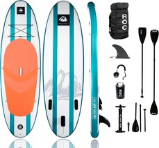 Roc Paddle Boards Inflatable SUP Stand Up Paddleboard Pack W/ Heavy Duty... - £255.73 GBP