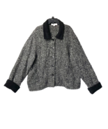 Norm Thompson Irish Jacket Womens L Wool Knit Bouncle Cardigan Coat Irel... - $48.43