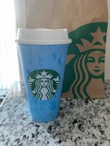 NEW STARBUCKS SUMMER REUSABLE COLOR MARBLE HOT CUPS RARE NON-CHANGING COLOR - £7.03 GBP