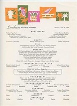Matson Lines Breakfast and Luncheon Menus SS Monterey June 29, 1964 - £14.08 GBP