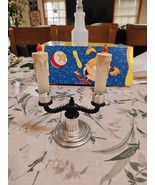 VTG 1950&#39;s Plastic Dripping Candle Stick with Metal Holder Salt &amp; Pepper... - $18.33