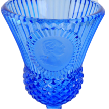 Fostoria For Avon Royal Blue George Washington Goblet Or Candle Holder 8&quot; Tall - £5.89 GBP
