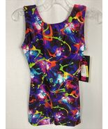 Eurotard Gymnastic Graffiti Biketard Multi-Colored Size L Child (10-12) NEW - $19.85 CAD
