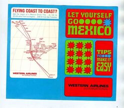 Western Airlines General Information Peso Dollar Conversion Chart Route ... - $21.75