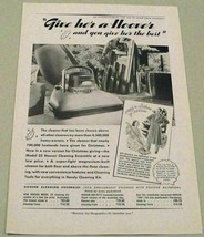 1937 Print Ad Hoover Vacuum Cleaners Husband Gives Wife Christmas Gift - $9.82
